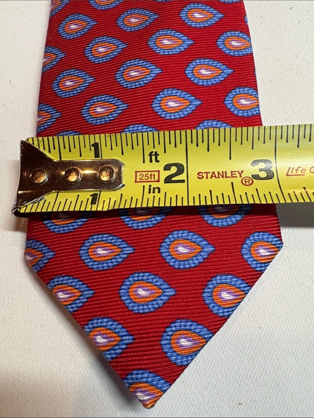 Ted Baker Red and Blue Patterned Silk Tie